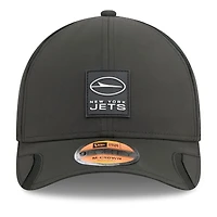 Casquette ajustable New Era noire New York Jets 2025 Sideline M-Crown 9FORTY pour homme