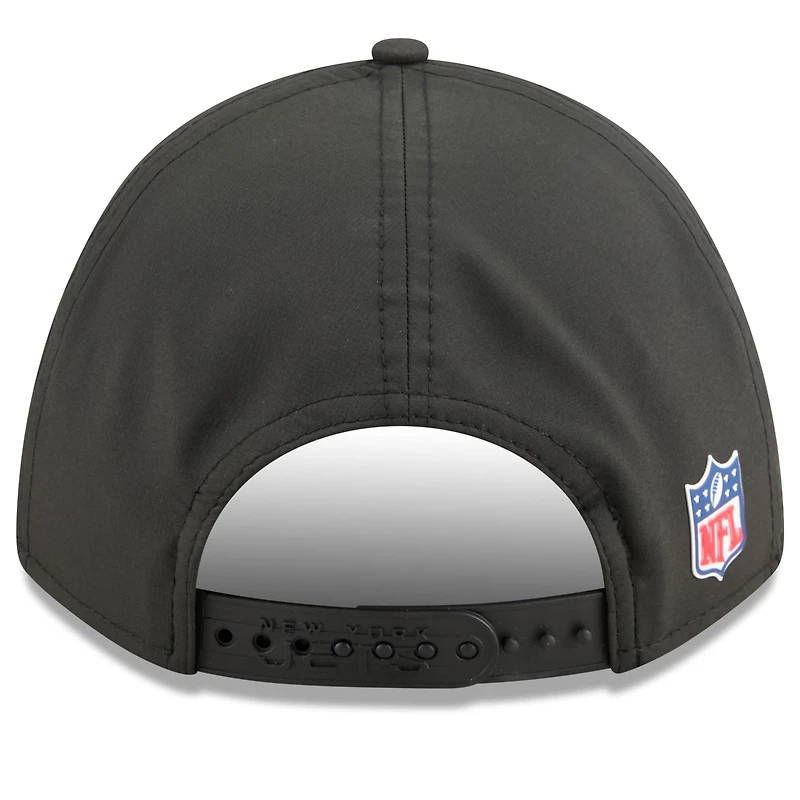 Casquette ajustable New Era noire New York Jets 2025 Sideline M-Crown 9FORTY pour homme