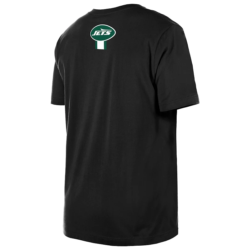 Men's New Era  Black York Jets 3rd Down High Density Print T-Shirt