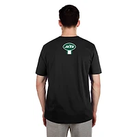 Men's New Era  Black York Jets 3rd Down High Density Print T-Shirt
