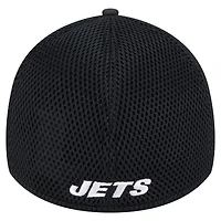Casquette New Era 39THIRTY Flex Active Camo noire York Jets pour homme