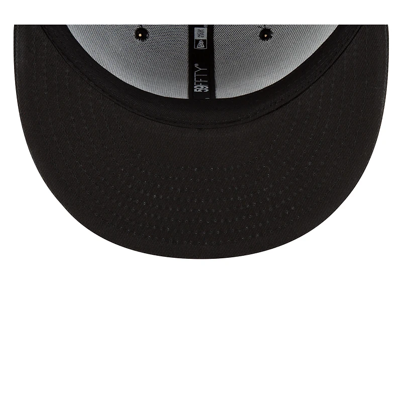 Casquette ajustée 59FIFTY noire sur noir New Era York Jets pour hommes