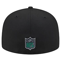 Casquette ajustée New Era 59FIFTY noire pour homme, motif York Jets.