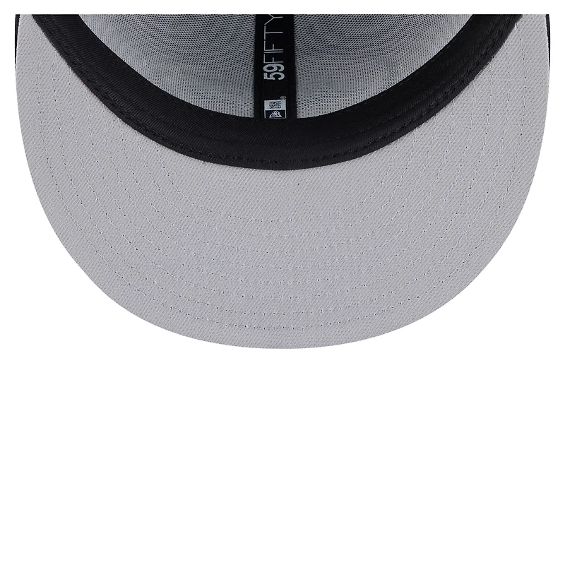 Casquette ajustée New Era 59FIFTY noire pour homme, motif York Jets.