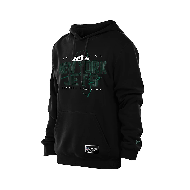 Men's New Era Black York Jets Combine Authentic Local State Hoodie