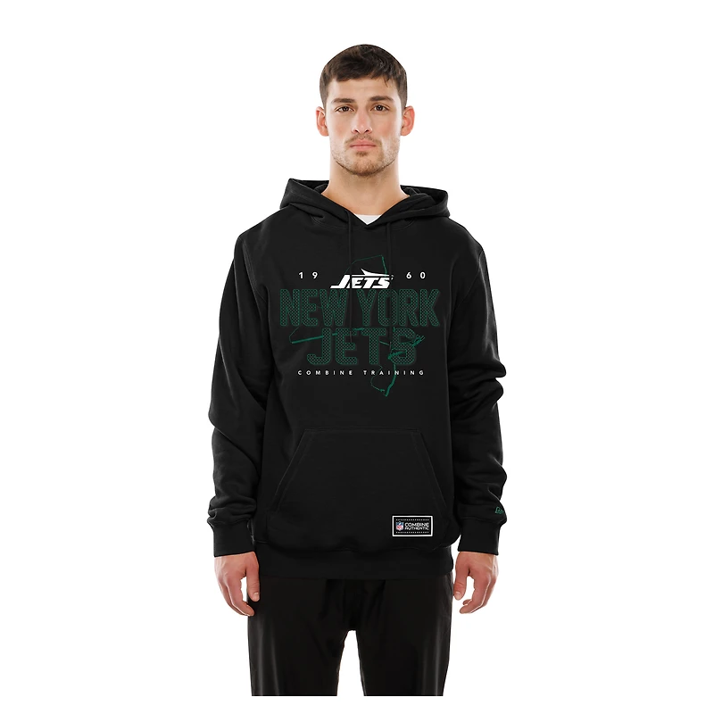 Men's New Era Black York Jets Combine Authentic Local State Hoodie