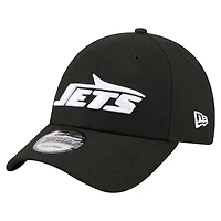 Casquette ajustable New Era 9FORTY noire pour homme, York Jets Core Team