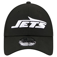 Casquette ajustable New Era 9FORTY noire pour homme, York Jets Core Team