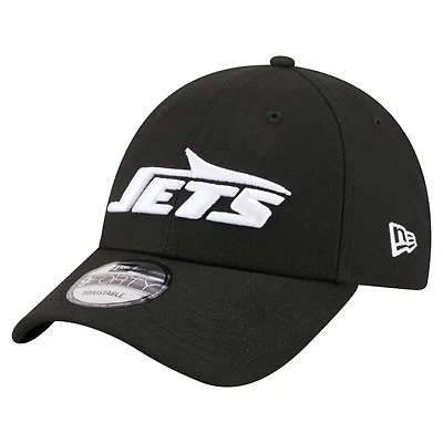 Casquette ajustable New Era 9FORTY noire pour homme, York Jets Core Team