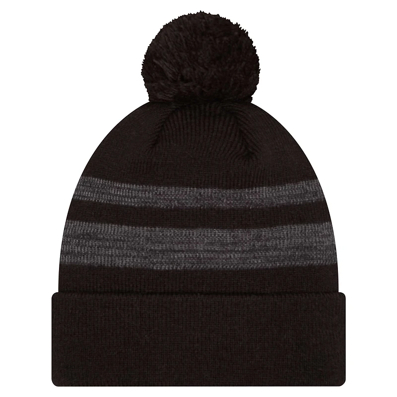Bonnet en tricot à revers avec pompon New York Jets Dispatch de New Era pour homme