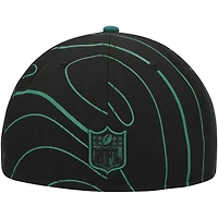 Casquette ajustée noire New Era York Jets Geo 59FIFTY pour hommes