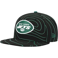 Casquette ajustée noire New Era York Jets Geo 59FIFTY pour hommes