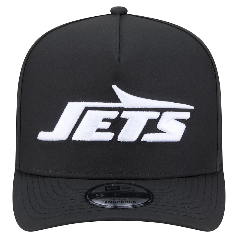 Men's New Era Black New York Jets Gore-Tex A-Frame 9FIFTY Adjustable Hat
