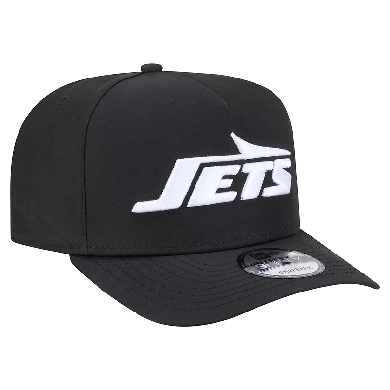 Men's New Era Black New York Jets Gore-Tex A-Frame 9FIFTY Adjustable Hat