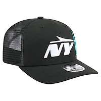 Casquette camionneur ajustable New Era noire New York Jets Liberty 9SEVENTY pour homme