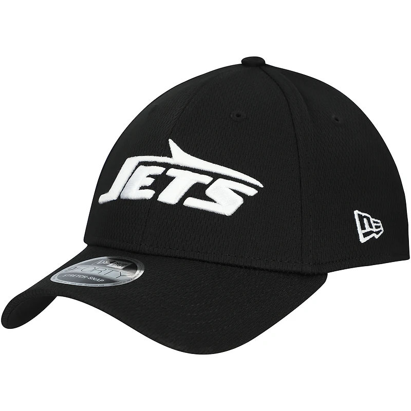 Men's New Era Black New York Jets  Main B-Dub 9FORTY Adjustable Hat