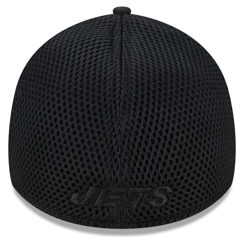 Men's New Era Black  York Jets Main Neo 39THIRTY Flex Hat