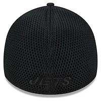 Men's New Era Black  York Jets Main Neo 39THIRTY Flex Hat