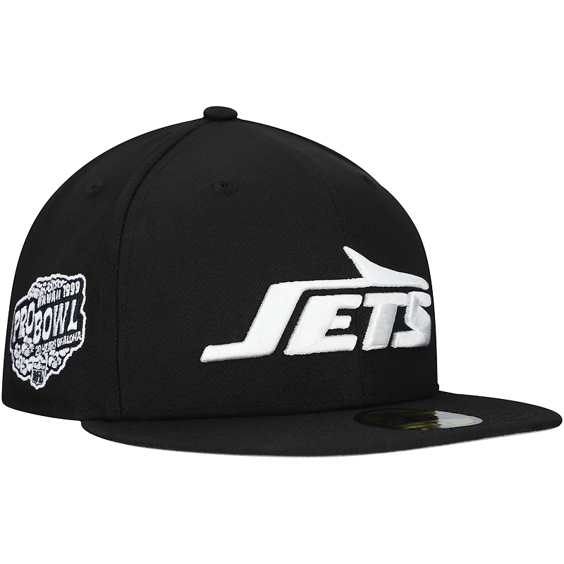 Men's New Era Black York Jets  Main Patch 59FIFTY Fitted Hat