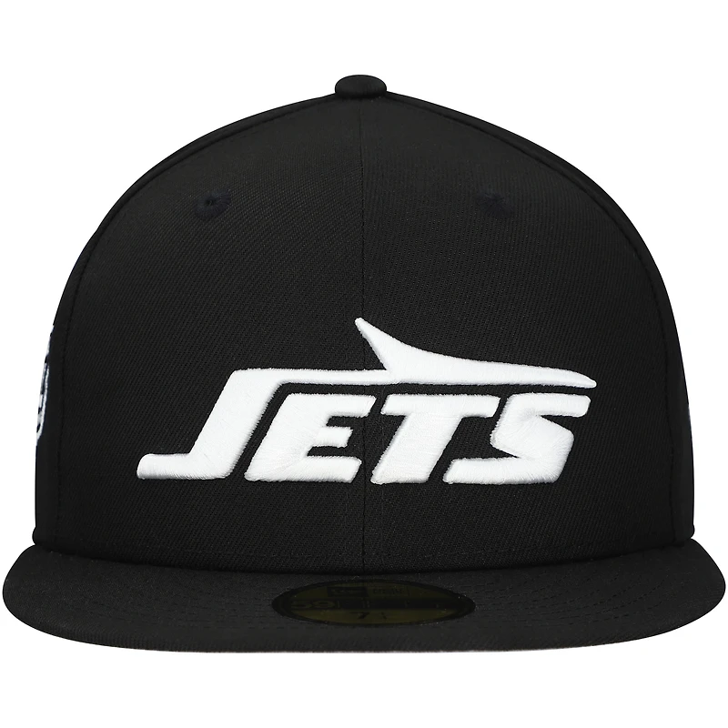 Men's New Era Black York Jets  Main Patch 59FIFTY Fitted Hat