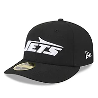 Casquette ajustée 59FIFTY New Era York Jets Omaha Low Profile pour hommes, noire