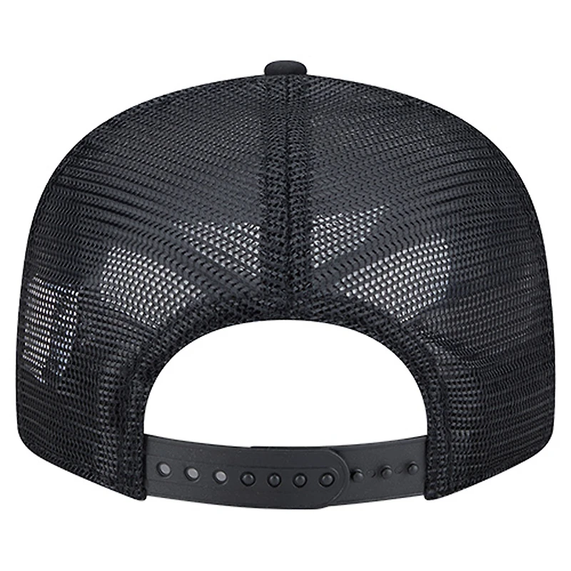 Casquette snapback New Era noire New York Jets Ripstop Patch 9FIFTY à panneau fendu pour homme