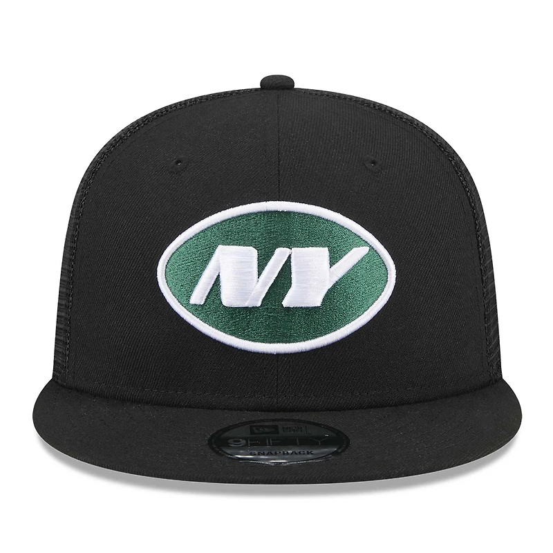 Casquette Snapback 9FIFTY New Era New York Jets Shade Trucker noire pour hommes