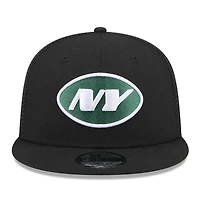 Casquette Snapback 9FIFTY New Era New York Jets Shade Trucker noire pour hommes