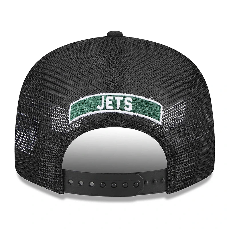 Casquette Snapback 9FIFTY New Era New York Jets Shade Trucker noire pour hommes