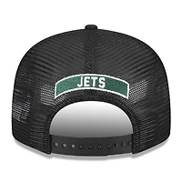 Casquette Snapback 9FIFTY New Era New York Jets Shade Trucker noire pour hommes