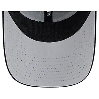 Casquette New Era 39THIRTY Flex noire à rayures des York Jets pour homme