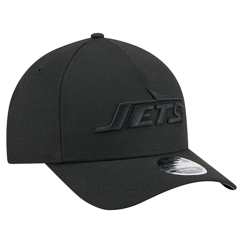 Men's New Era Black New York Jets Team Collection 9FORTY M-Crown A-Frame Adjustable Hat