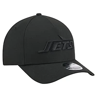 Men's New Era Black New York Jets Team Collection 9FORTY M-Crown A-Frame Adjustable Hat