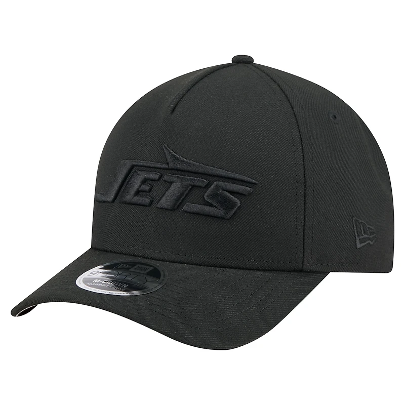 Men's New Era Black New York Jets Team Collection 9FORTY M-Crown A-Frame Adjustable Hat