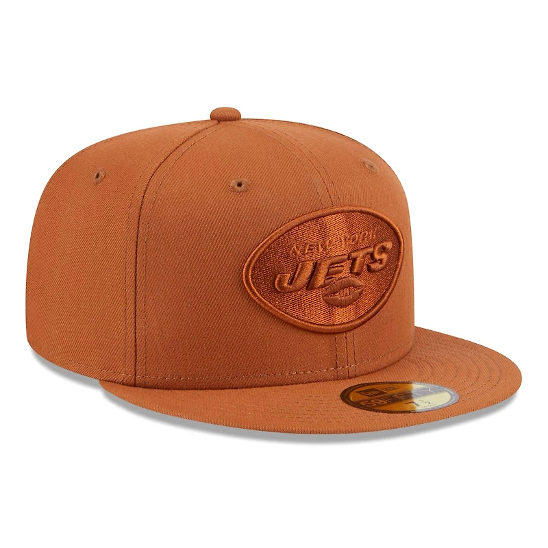 Casquette ajustée 59FIFTY New Era York Jets pour hommes, marron