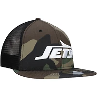 Casquette New Era Camo New York Jets Main Trucker 9FIFTY Snapback pour homme