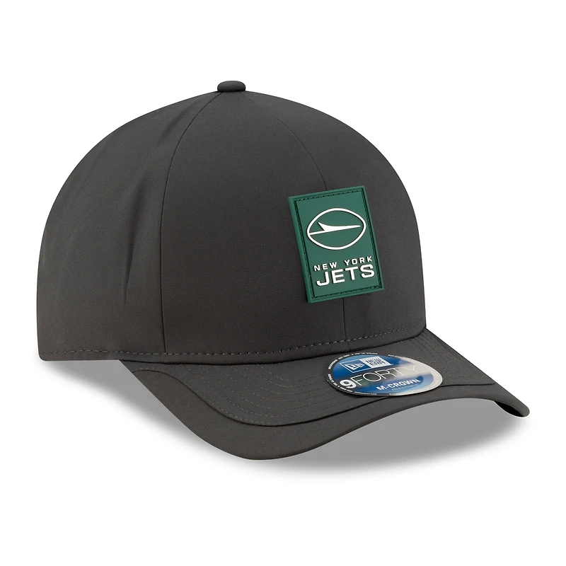 Casquette ajustable New Era 9FORTY M-Crown anthracite New York Jets 2025 Sideline pour homme