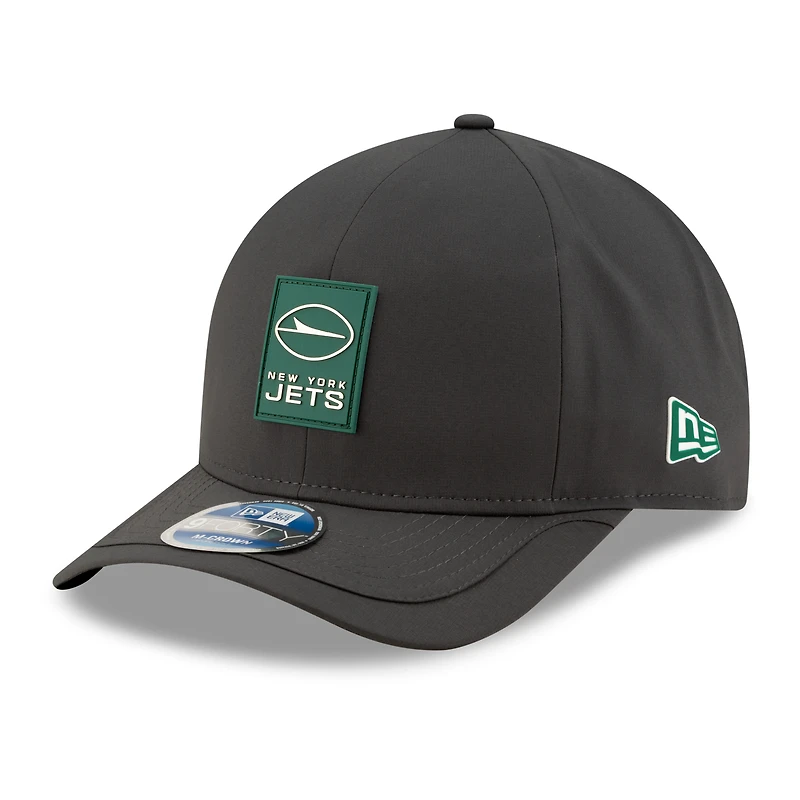 Casquette ajustable New Era 9FORTY M-Crown anthracite New York Jets 2025 Sideline pour homme