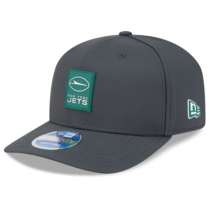 Casquette ajustable 9SEVENTY anthracite New Era pour homme, New York Jets 2025 Sideline