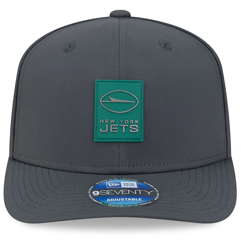 Men's New Era Charcoal New York Jets 2025 Sideline Cold Weather 9SEVENTY Adjustable Hat