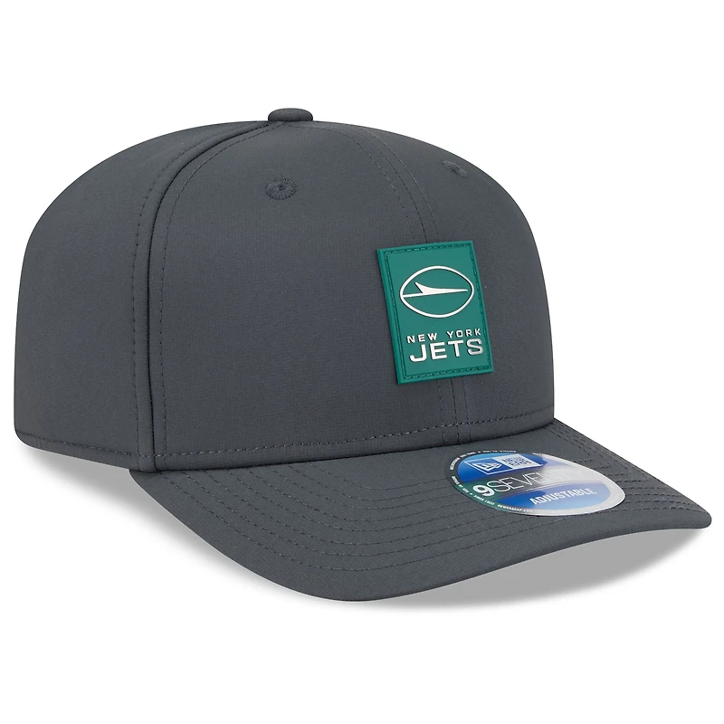 Men's New Era Charcoal New York Jets 2025 Sideline Cold Weather 9SEVENTY Adjustable Hat