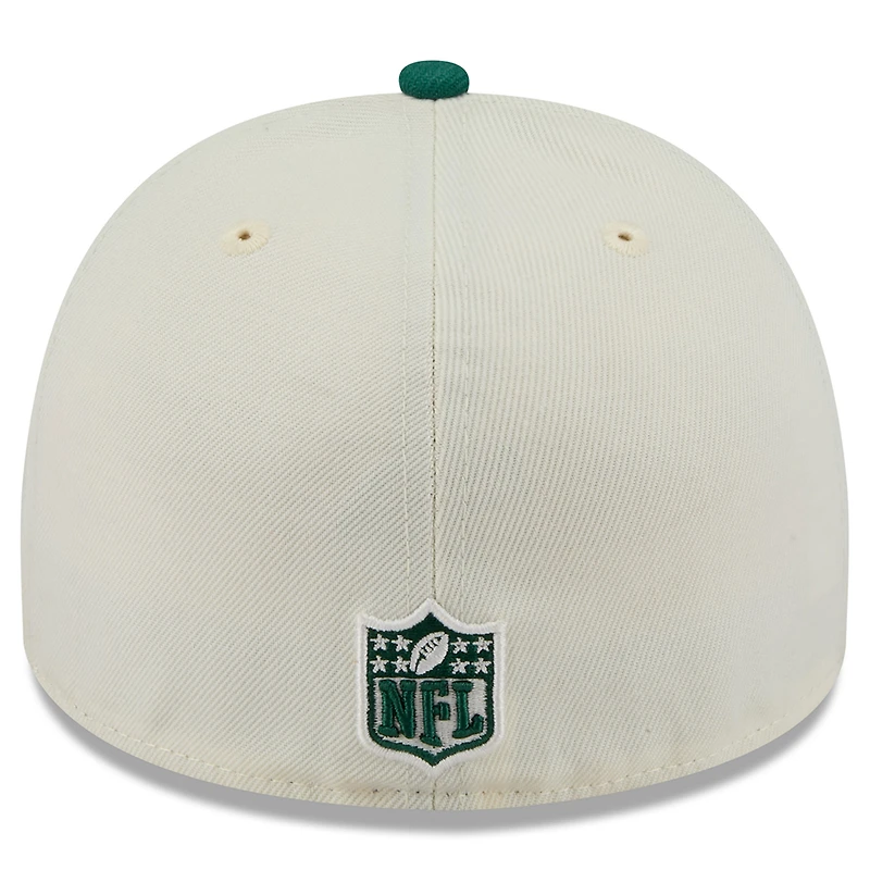 Men's New Era Cream/Green York Jets 2025 NFL Draft A-Frame 59FIFTY Fitted Hat