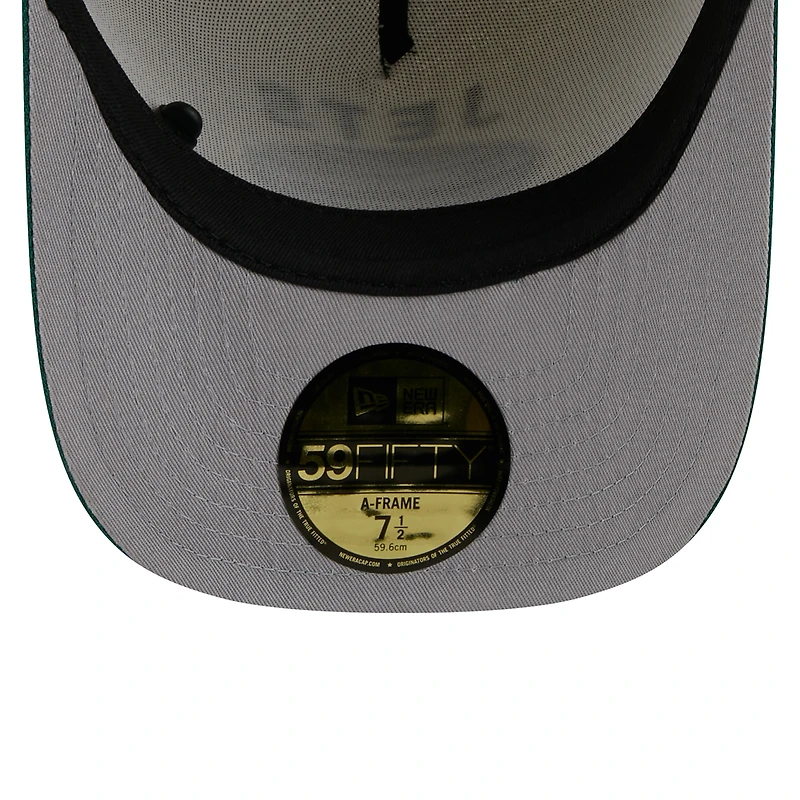 Men's New Era Cream/Green York Jets 2025 NFL Draft A-Frame 59FIFTY Fitted Hat
