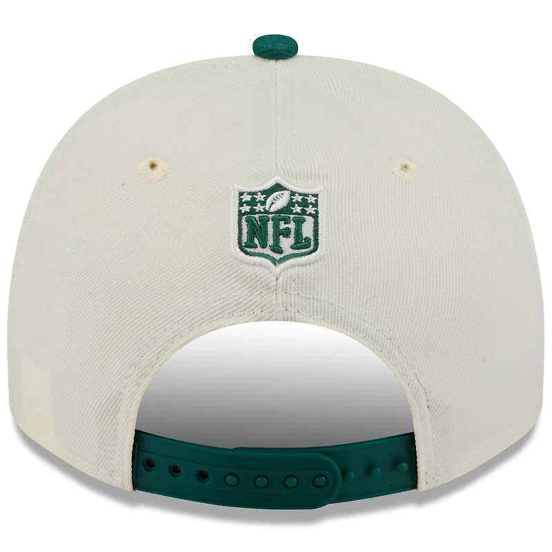 Men's New Era  Cream/Green New York Jets 2025 NFL Draft A-Frame 9FIFTY Snapback Hat