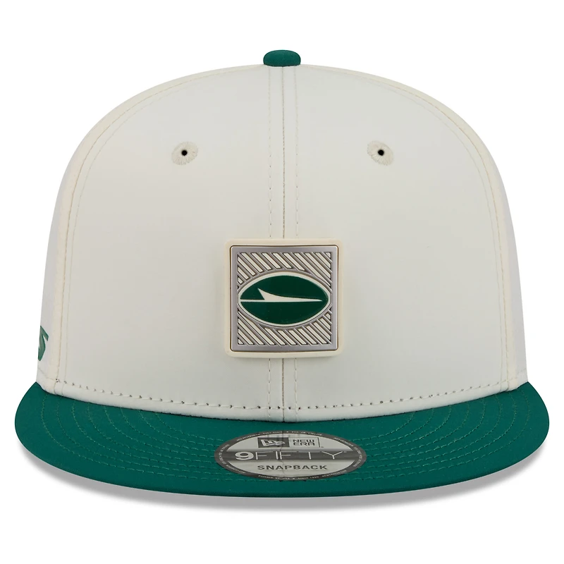 Men's New Era Cream/Green New York Jets 2026 NFL Training Camp 9FIFTY Snapback Hat