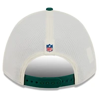 Casquette ajustable New Era crème/verte pour homme New York Jets, camp d'entraînement NFL 2026, modèle 9FORTY
