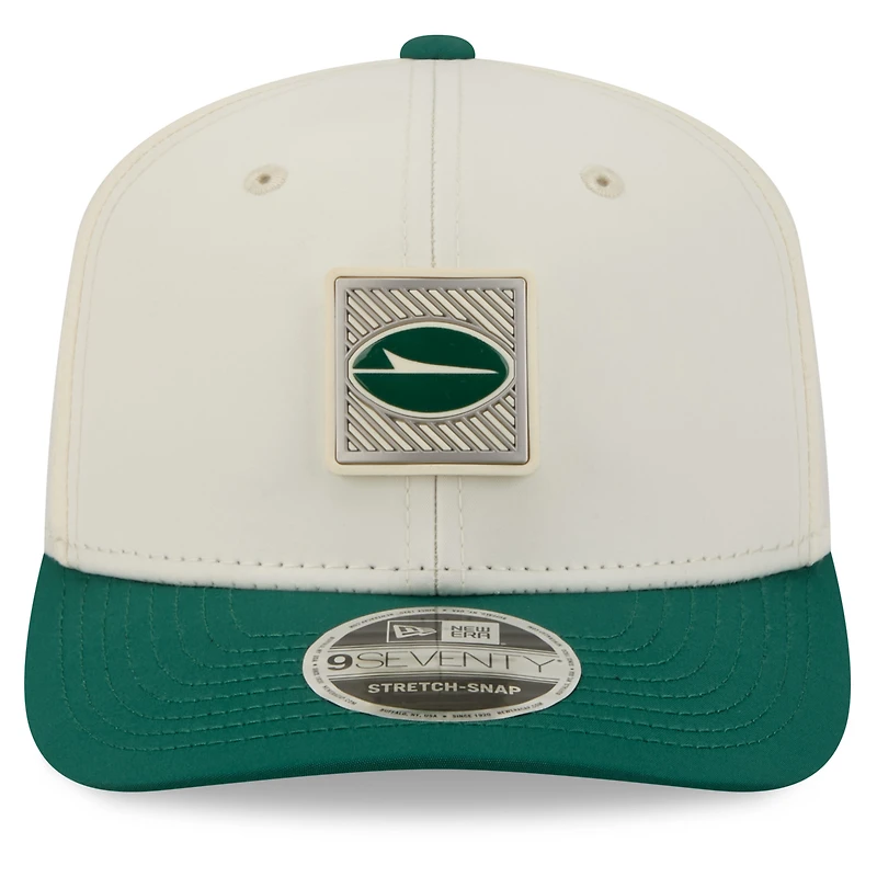Men's New Era Cream/Green New York Jets 2026 NFL Training Camp 9SEVENTY Adjustable Hat