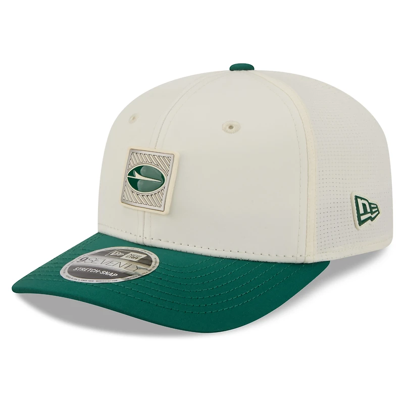 Men's New Era Cream/Green New York Jets 2026 NFL Training Camp 9SEVENTY Adjustable Hat