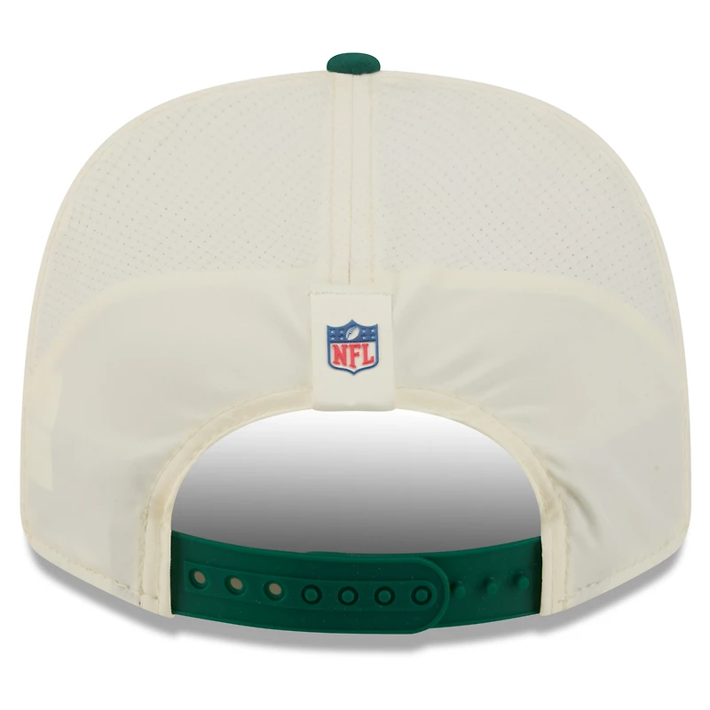 Men's New Era Cream/Green New York Jets 2026 NFL Training Camp 9SEVENTY Adjustable Hat