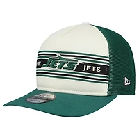 Casquette snapback New Era 9FIFTY Trucker à motif New York Jets crème/vert pour homme